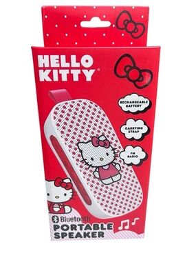 Hello Kitty Bluetooth Portable Speaker  Rechargeable Battery, Dynamic Audio new